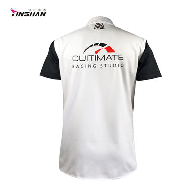 Racing Team 3D Printed Plus Size Sportswear Polo for Men OEM Custom Logos Printing