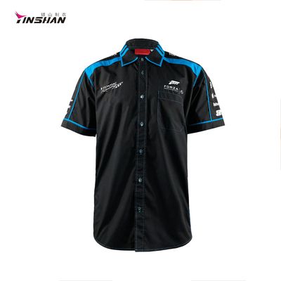 Summer Season Motorcycle Auto Racing Sportswear Custom Logo Team Shirt for Men's F1