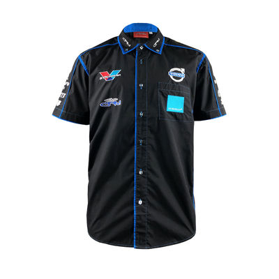 Unisex Wicking Breathable Polyester Shirt with Custom Logo Printed Black Sportswear