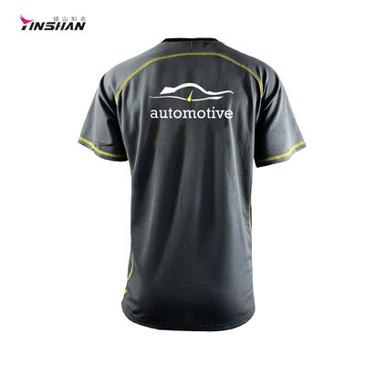 Customized F1 Car Racing Clothes Grey Men's Short Sleeve T-shirt for Sports Wear