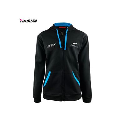 Support 7 Days Sample Order Lead Time Black Custom Racing Hoodie Jacket with Leather